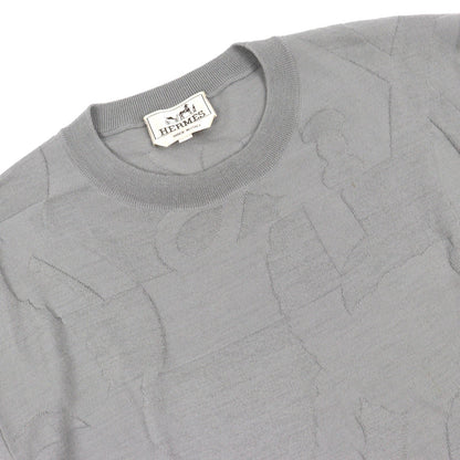 エルメス Equestrian Fragments ウールニットトップス XL