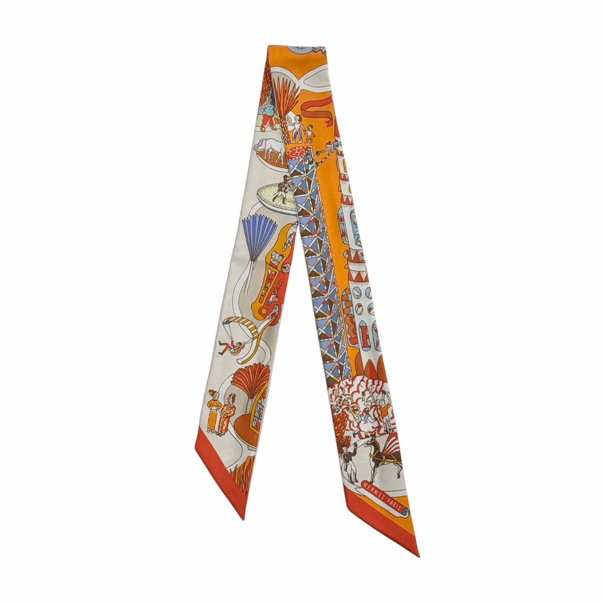 エルメス ツイリー エクスポジションユニヴェルセル シルクスカーフ