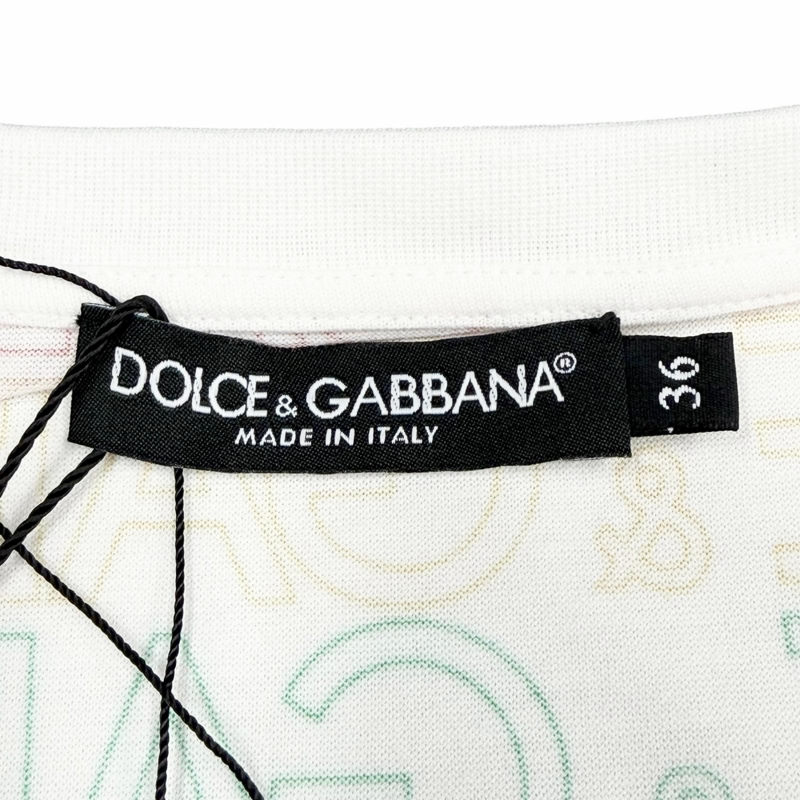 ドルチェ＆ガッバーナ Sequined Logo Print コットン半袖Tシャツ