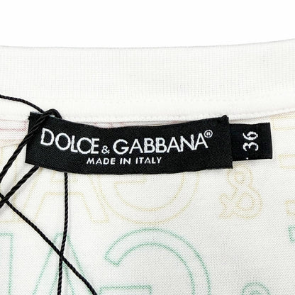 ドルチェ＆ガッバーナ Sequined Logo Print コットン半袖Tシャツ