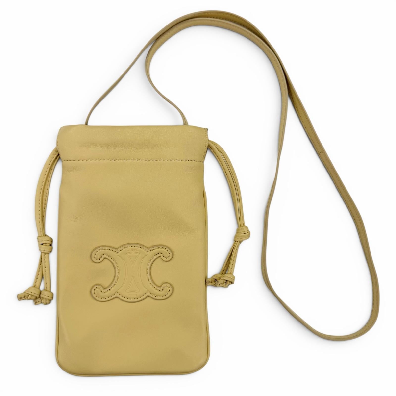 セリーヌ Cuir Triomphe レザー モバイルポーチ
