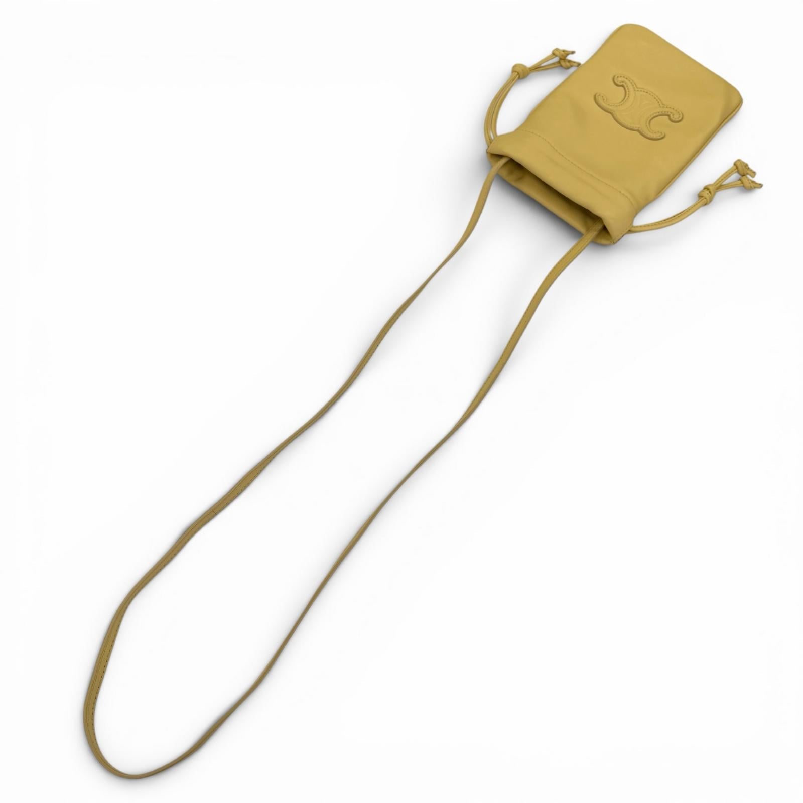 セリーヌ Cuir Triomphe レザー モバイルポーチ