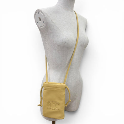 セリーヌ Cuir Triomphe レザー モバイルポーチ
