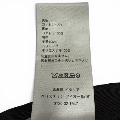 ディオールオム コットンレザーキャップ