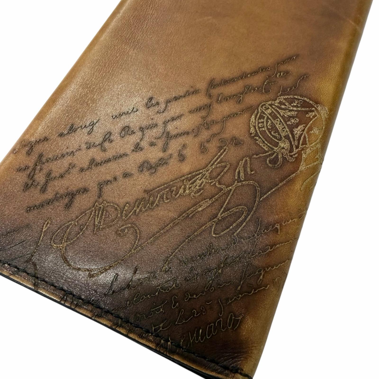 ベルルッティ Espace En Scritto Calligraphy レザー ロングウォレット