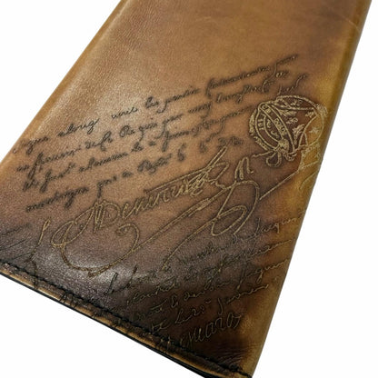 ベルルッティ Espace En Scritto Calligraphy レザー ロングウォレット