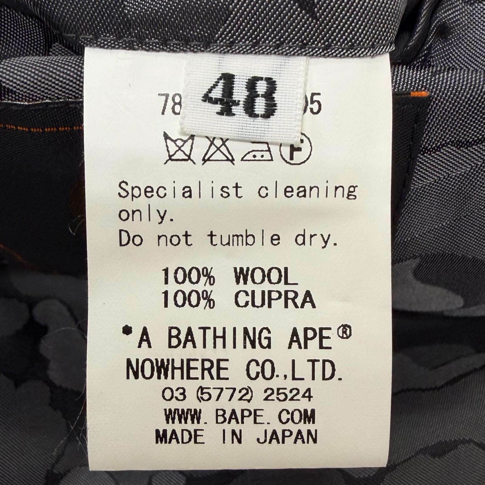 ミスターベイシングエイプ ウールスリーピーススーツ