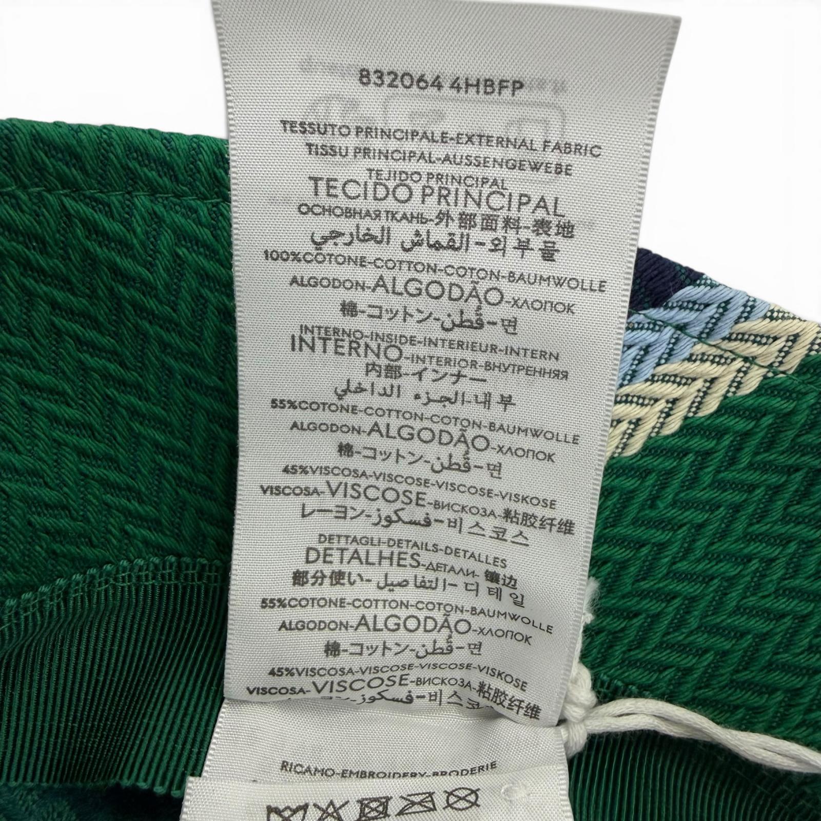 グッチ ロゴ刺繍ヘリンボーンバケットハット