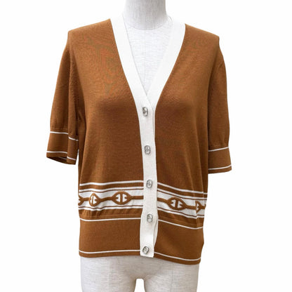 エルメス シェーヌダンクル カシミヤシルクニットカーディガン