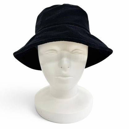 ミュウミュウ ロゴ刺繍ベロアバケットハット