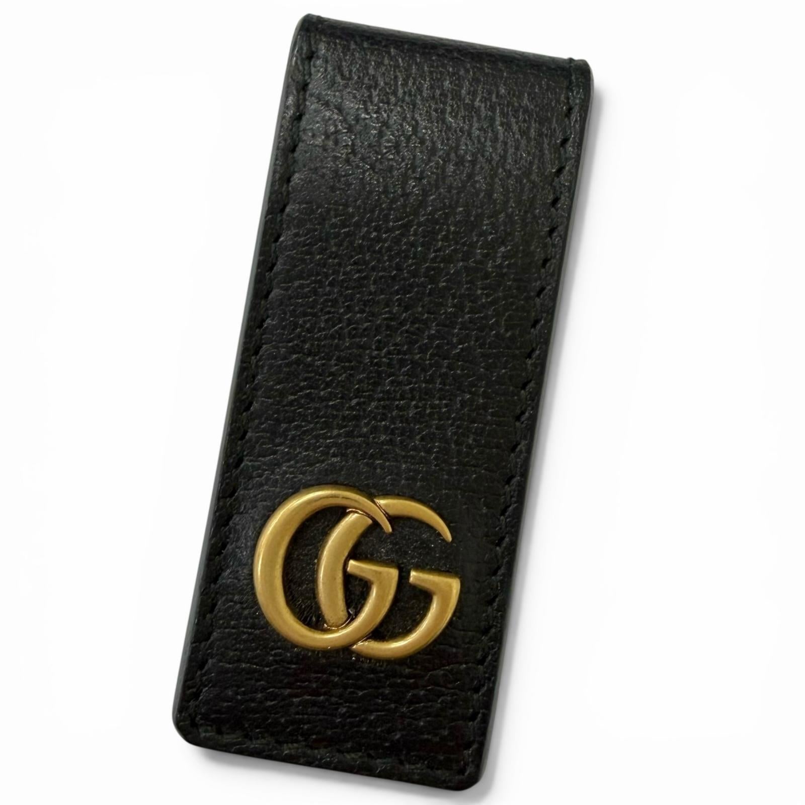 グッチ GGマーモント レザー マネークリップ