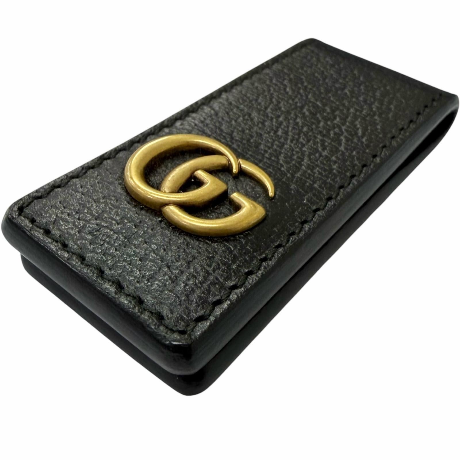 グッチ GGマーモント レザー マネークリップ