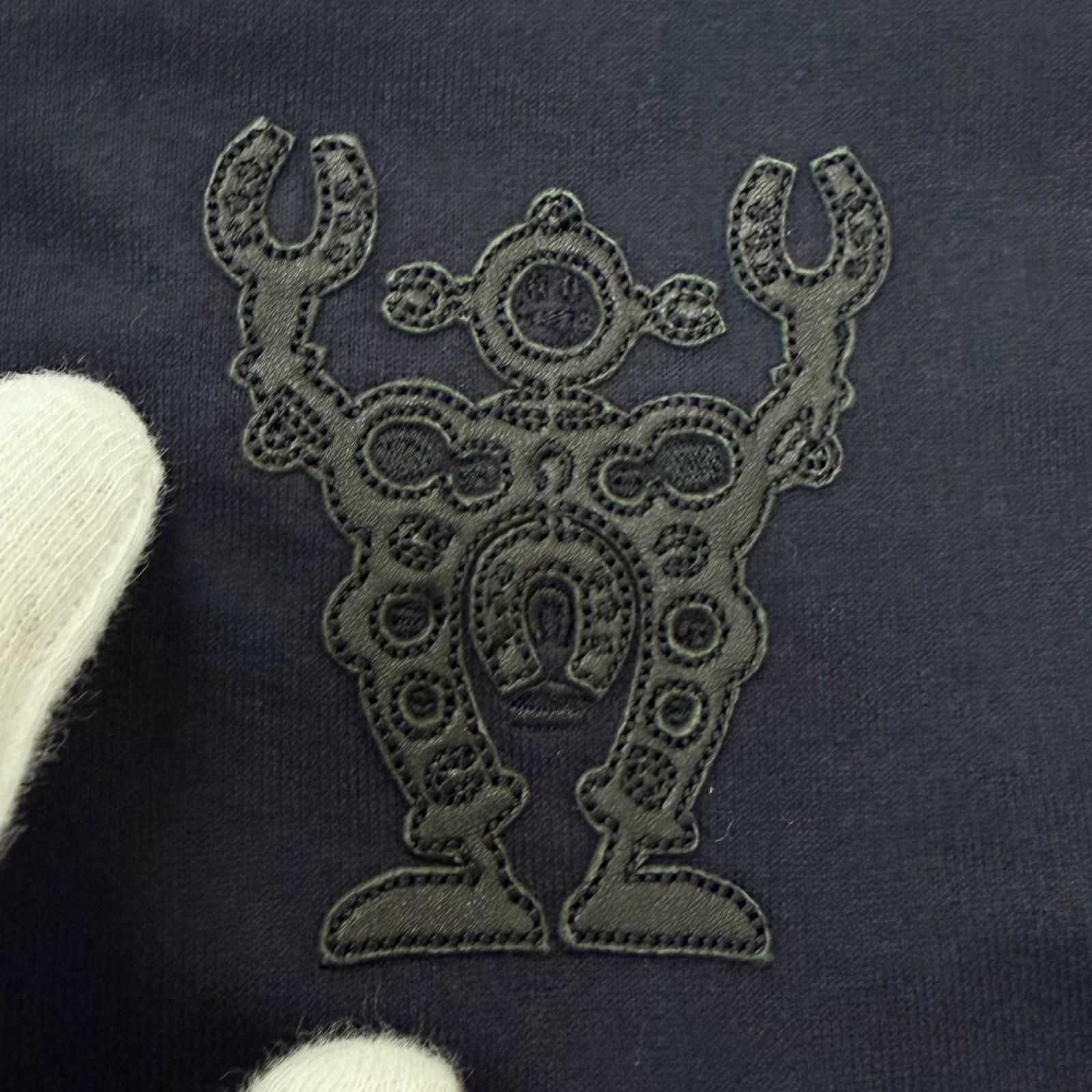 エルメス Hello Mr.Farier ラムスキン コットン 半袖Tシャツ Mサイズ