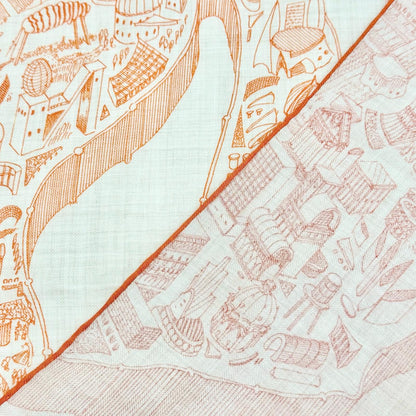 エルメス ヌーベルシテカヴァリエ カシミヤシルクスカーフ
