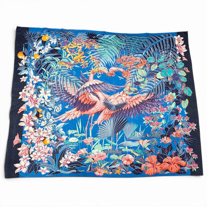 エルメス FLAMINGO PARTY コットン スカーフストール