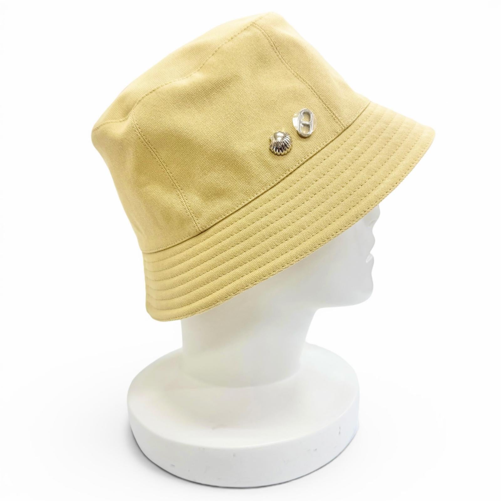 エルメス Calvi Seashell Chaine dAncre コットンハット