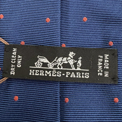 エルメス ツイルタイ スポーティドッツ ゴルフ シルクネクタイ