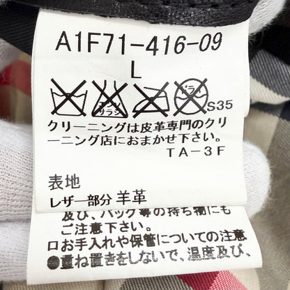 バーバリーロンドン ラムレザーライダースコート