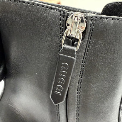 グッチ GGマーモント レザーショートブーツ