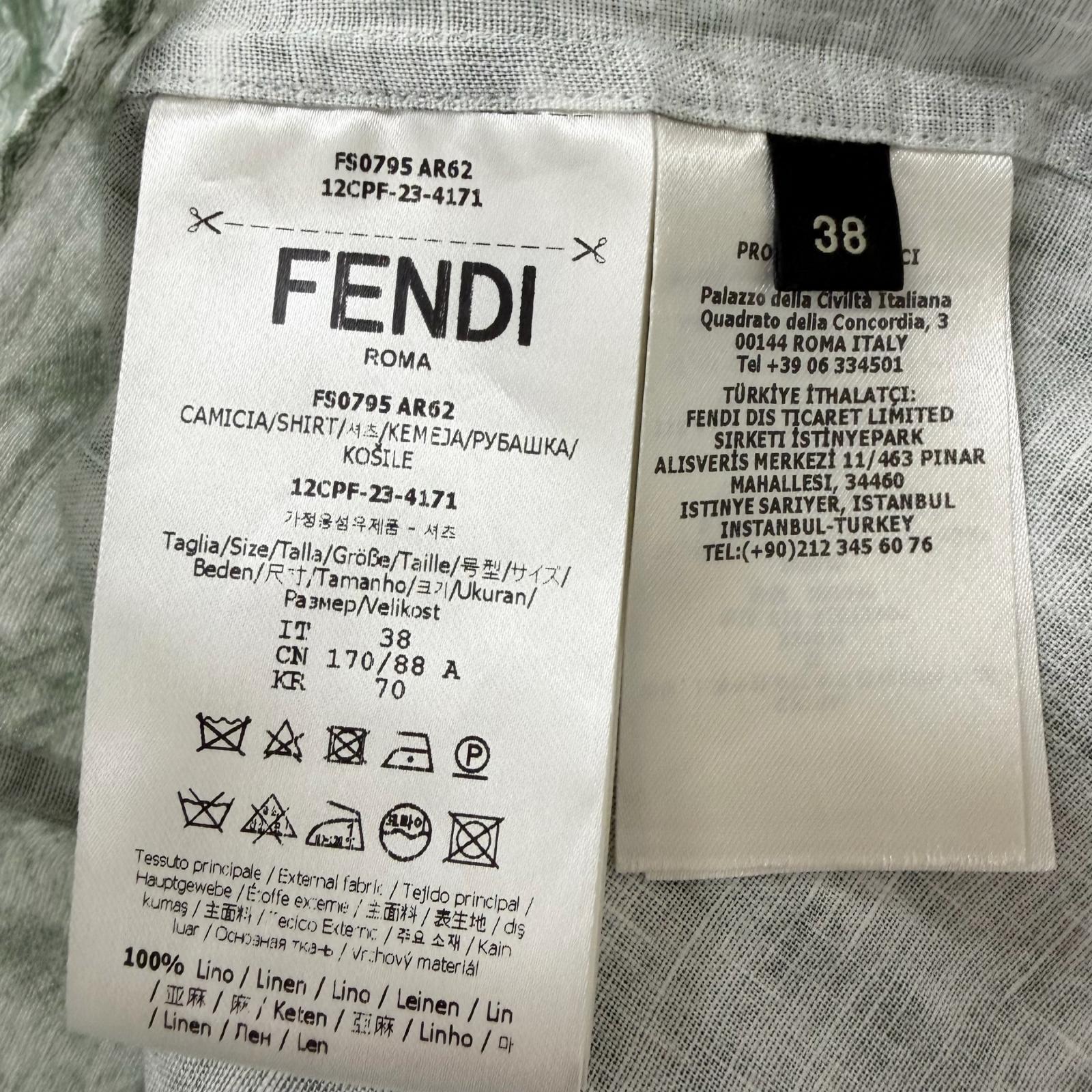 フェンディ リネン半袖シャツ