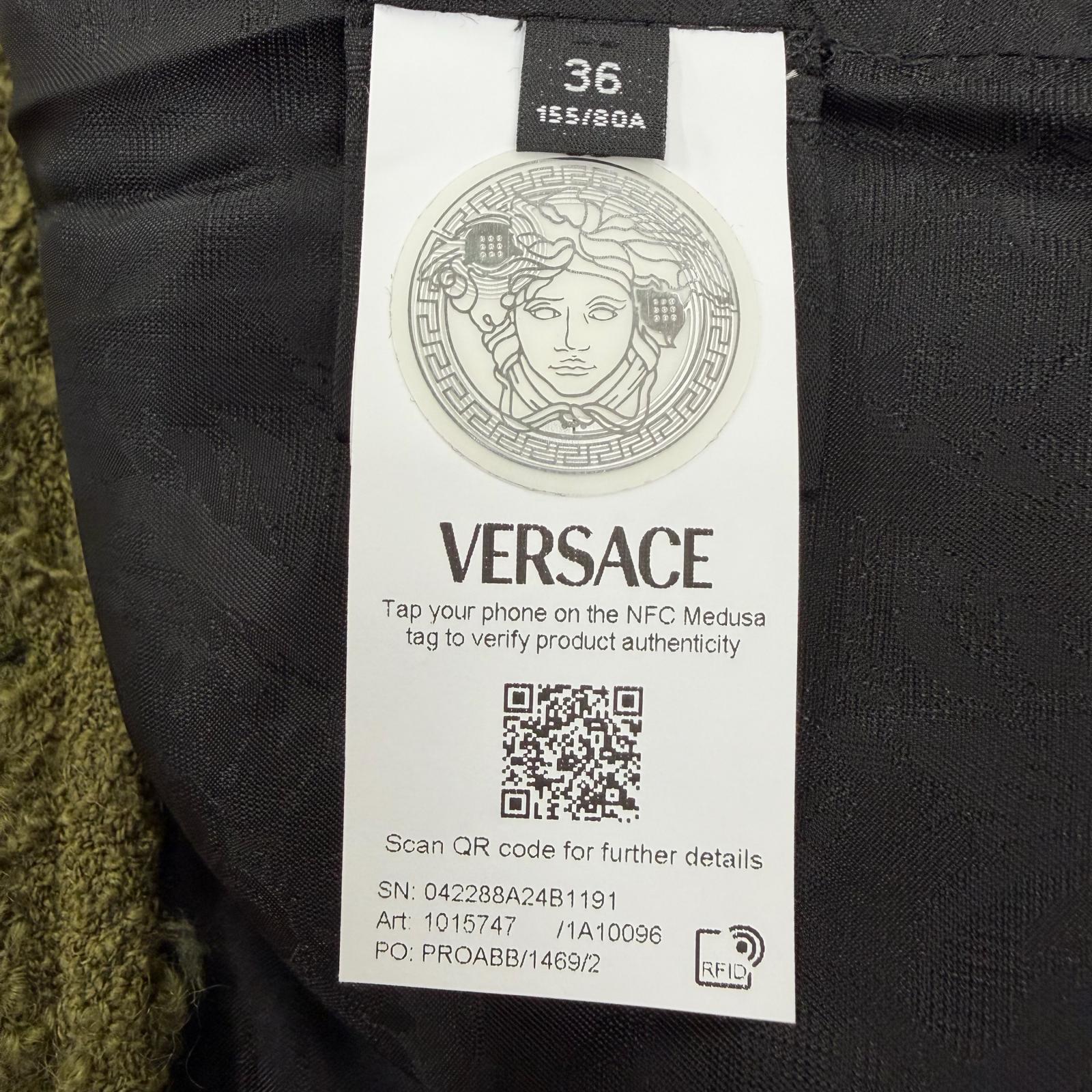 ヴェルサーチェ Heritage Medusa ツイードダブルブレストコート