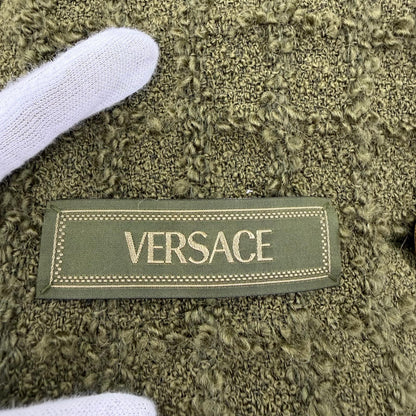 ヴェルサーチェ Heritage Medusa ツイードダブルブレストコート