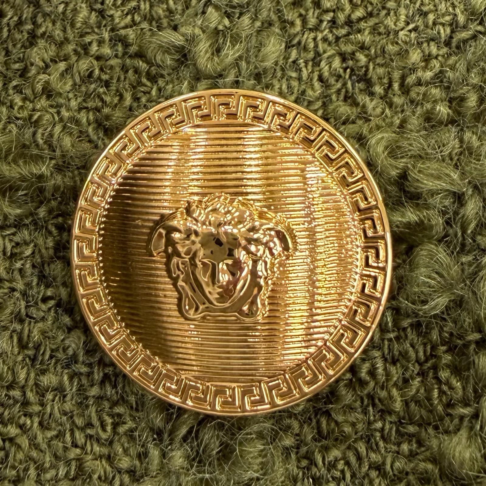 ヴェルサーチェ Heritage Medusa ツイードダブルブレストコート