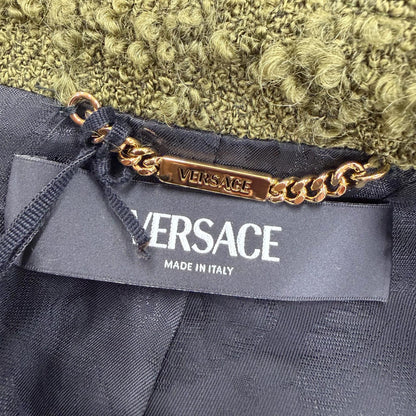 ヴェルサーチェ Heritage Medusa ツイードダブルブレストコート