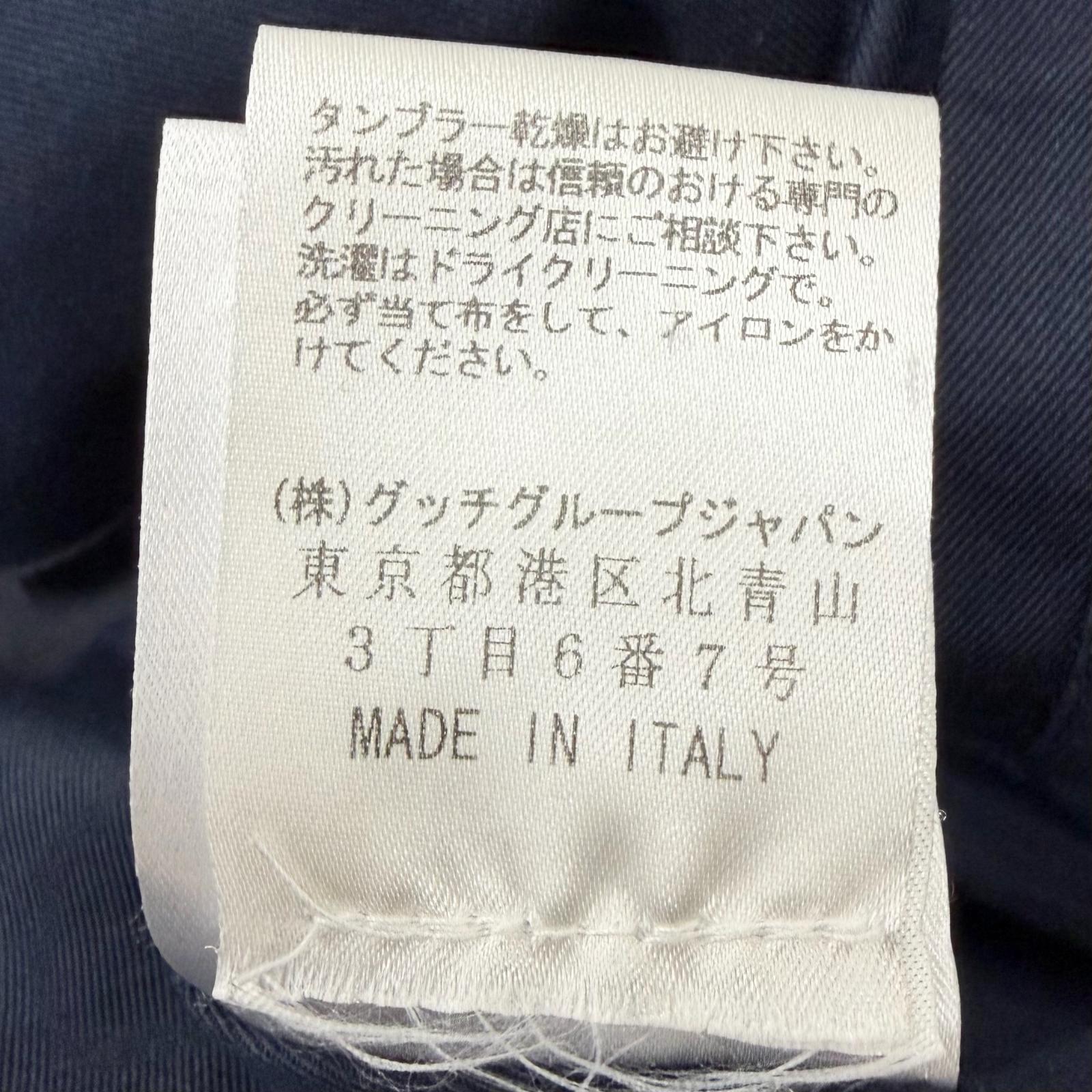 グッチ コットン ダブルブレストコート