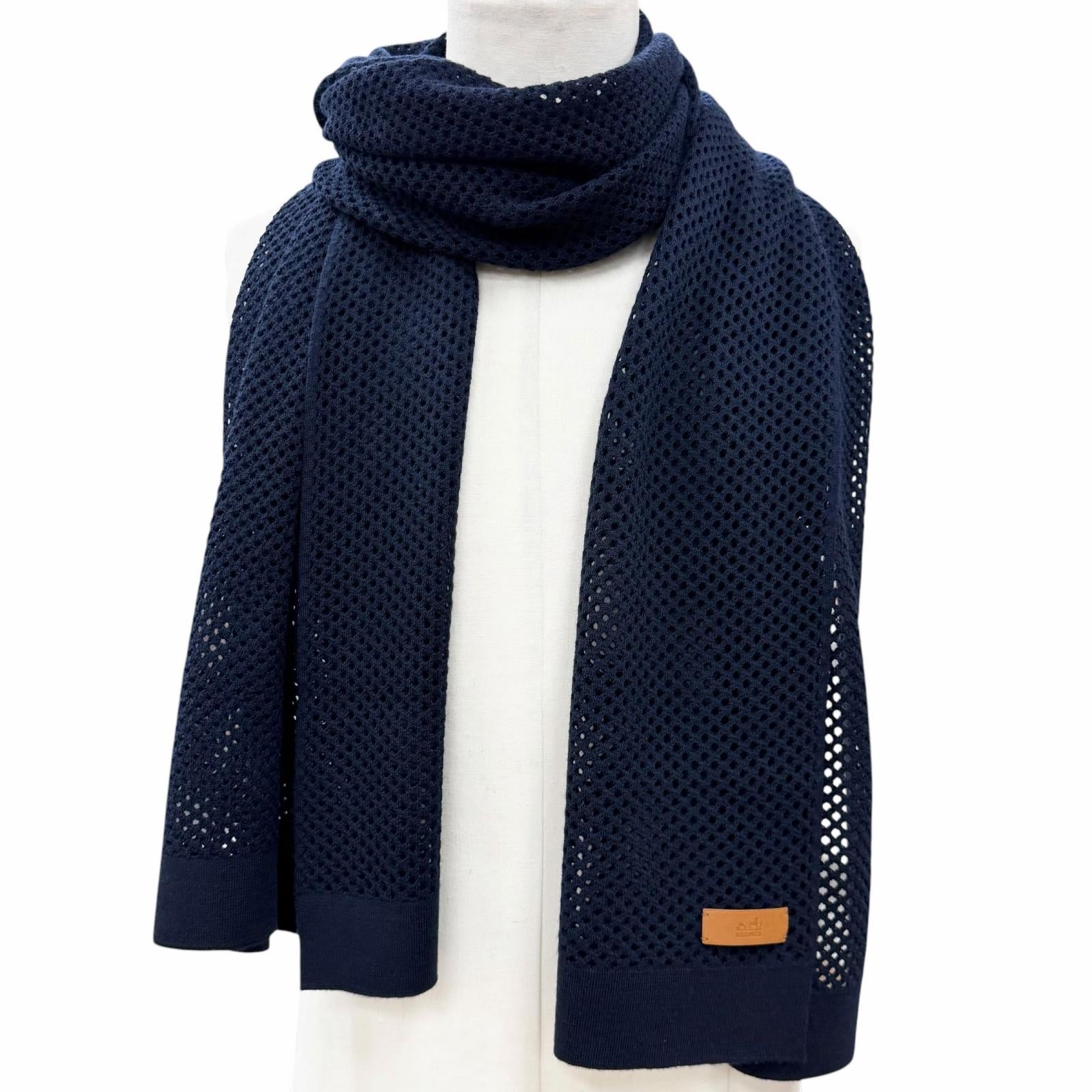 エルメス メッシュストール カシミヤスカーフ