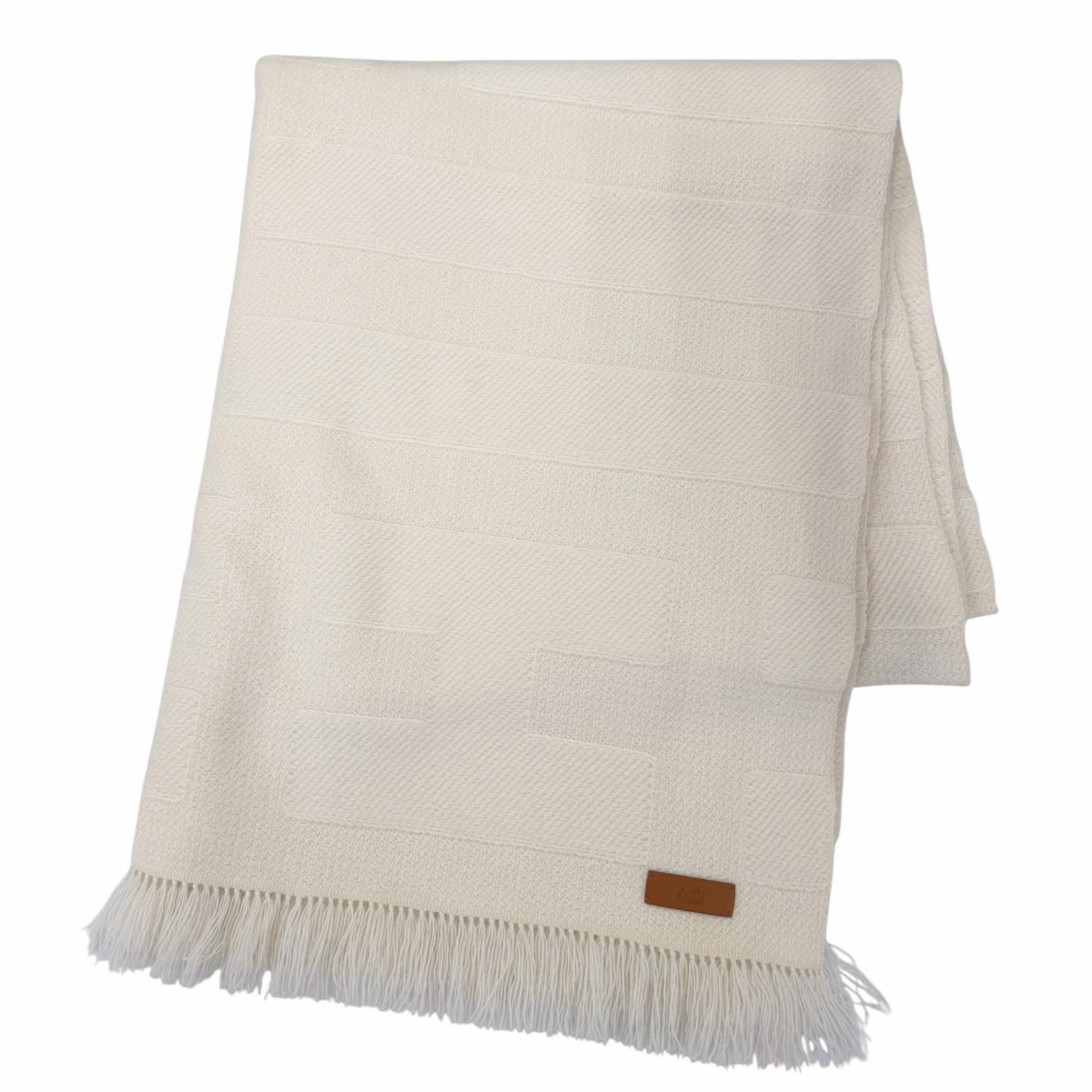 エルメス レイエH ラージロゴ レザーパッチ カシミヤショール