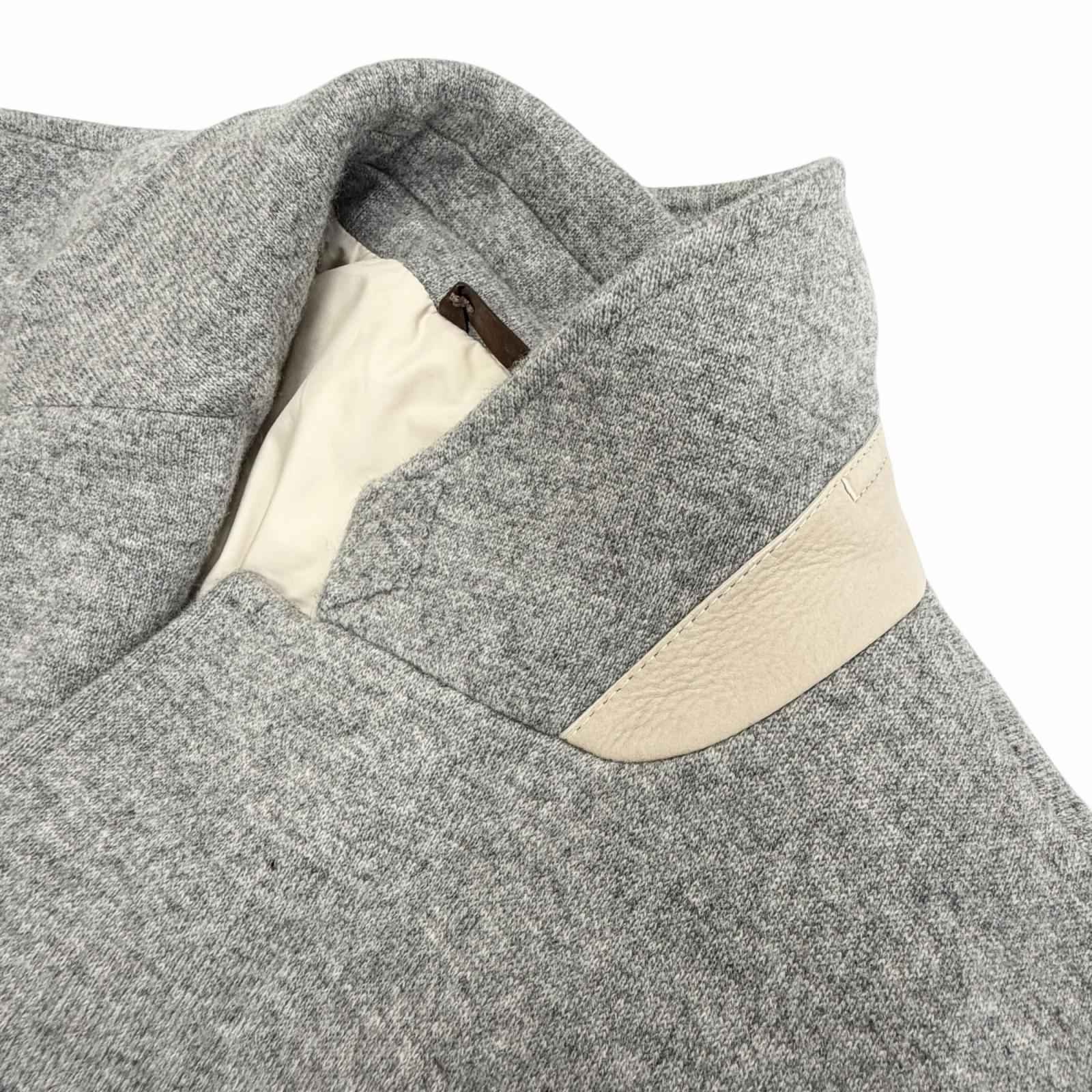 エルメネジルドゼニア カシミヤウールレザーチェスターコート