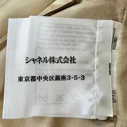 シャネル コットンリネンタイトスカート