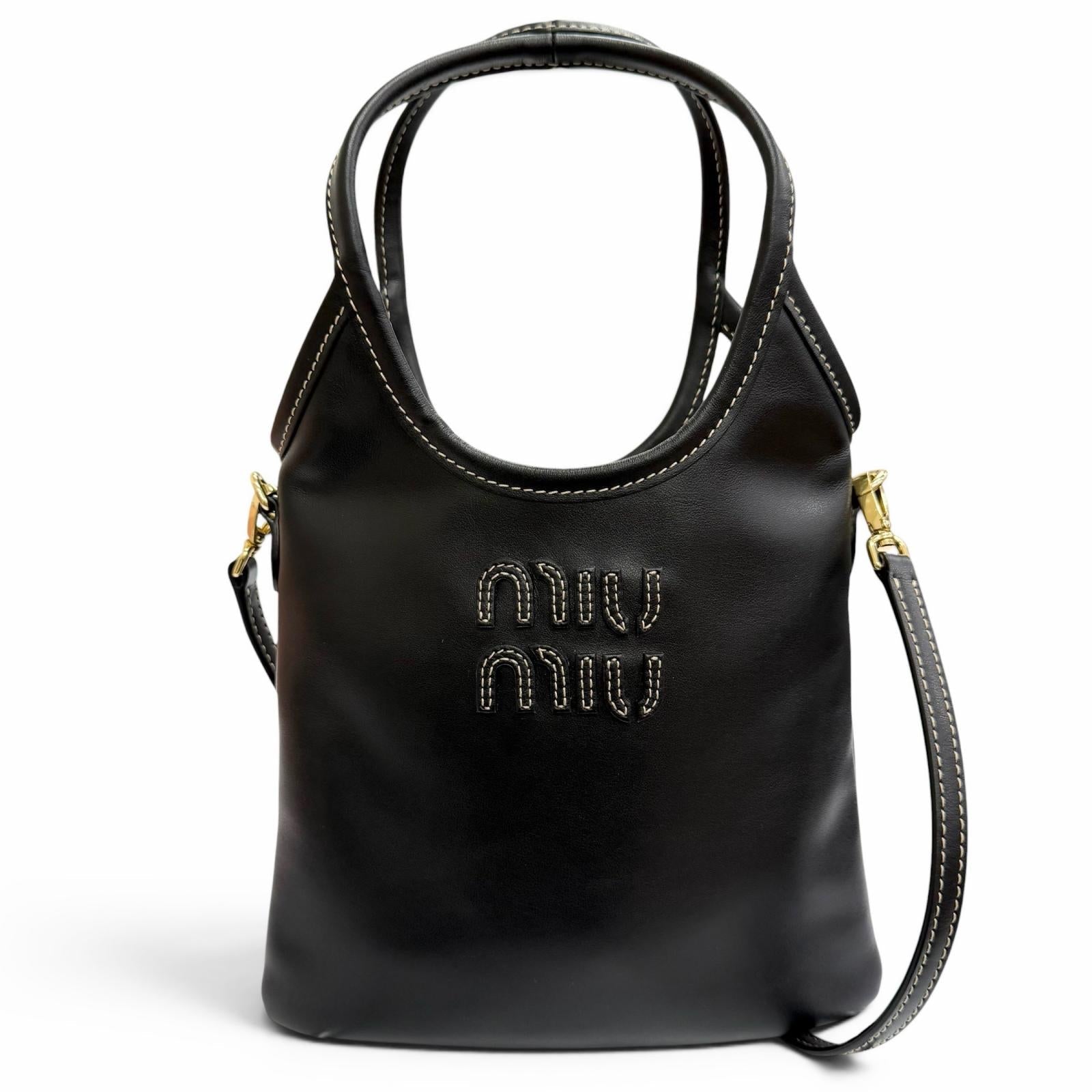 ミュウミュウ Ivy レザー2wayショルダーバッグ