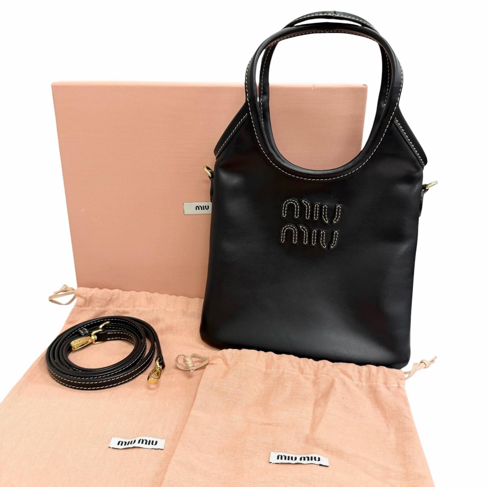 ミュウミュウ Ivy レザー2wayショルダーバッグ