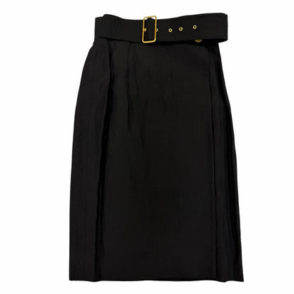 グッチ シルクリネンラップスカート