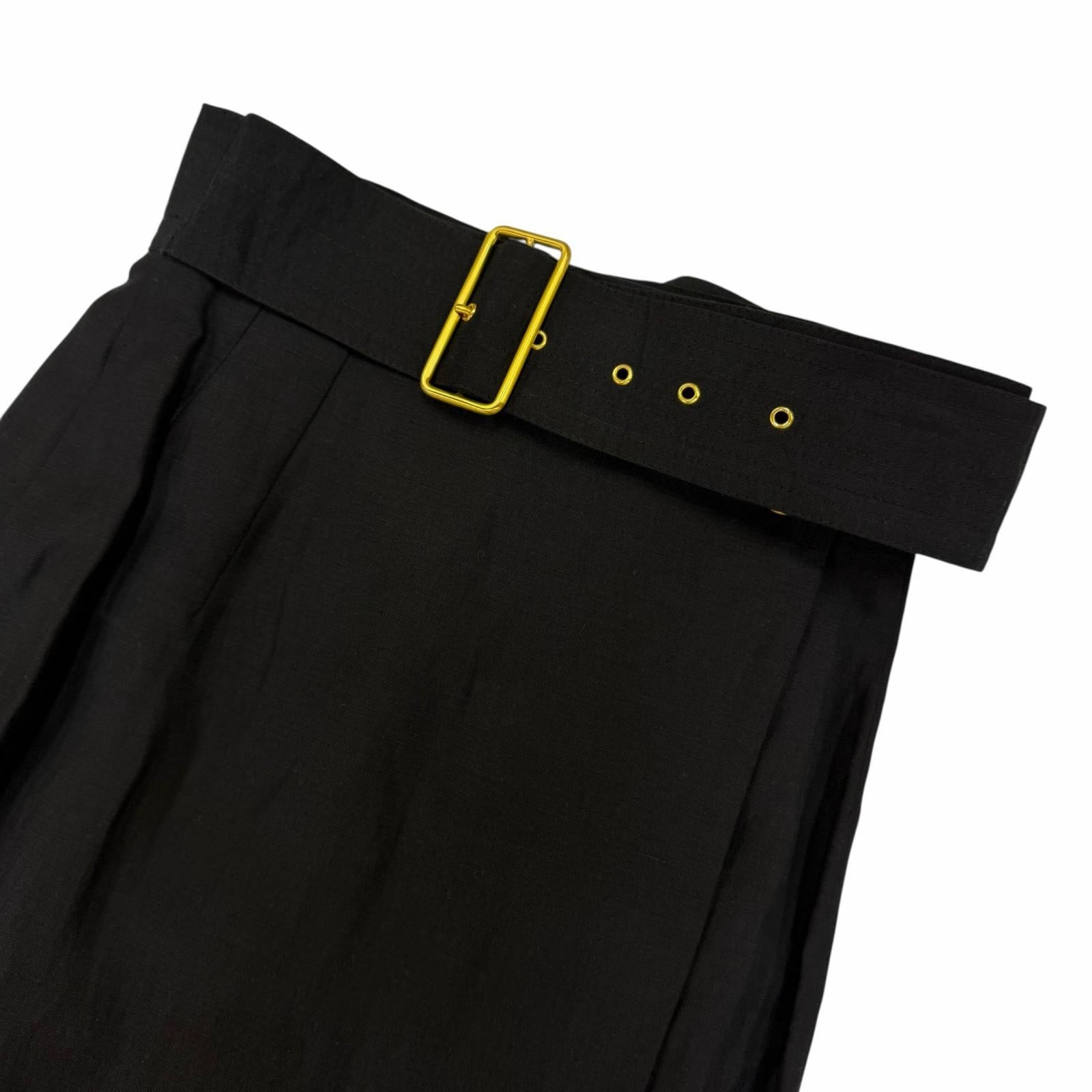 グッチ シルクリネンラップスカート