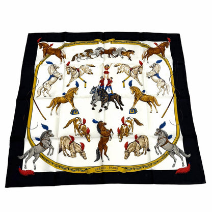 エルメス En Piste シルクスカーフ