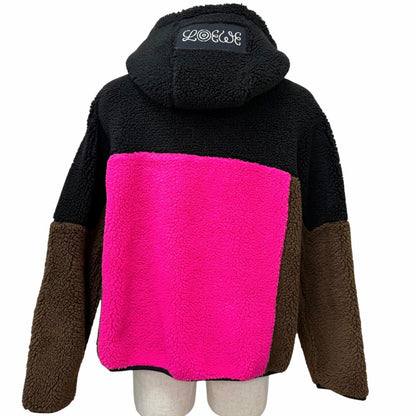ロエベ ロゴパッチ フリースハーフジップフーディー