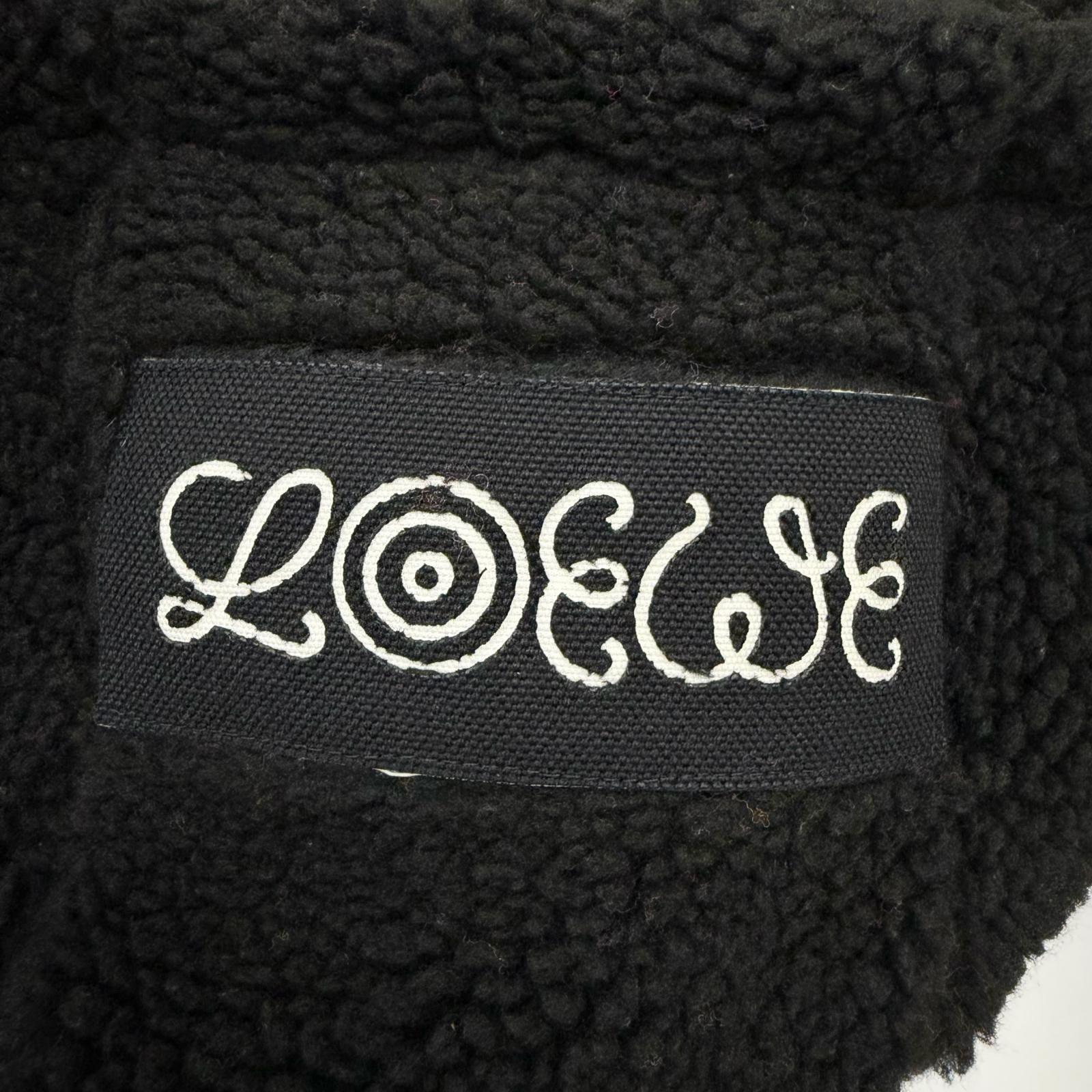 ロエベ ロゴパッチ フリースハーフジップフーディー