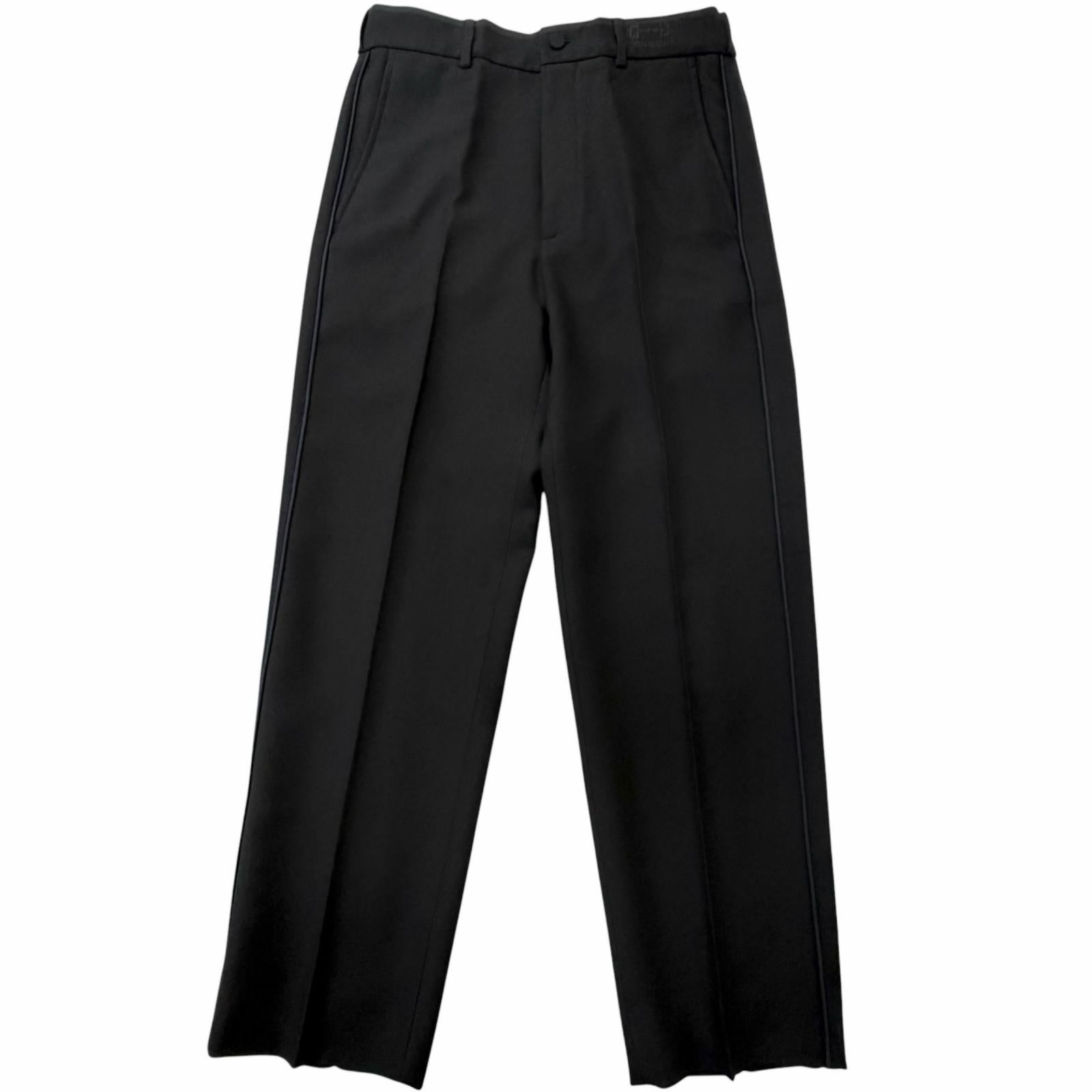 グッチ ロゴサイドストライプ ポリエステルパンツ