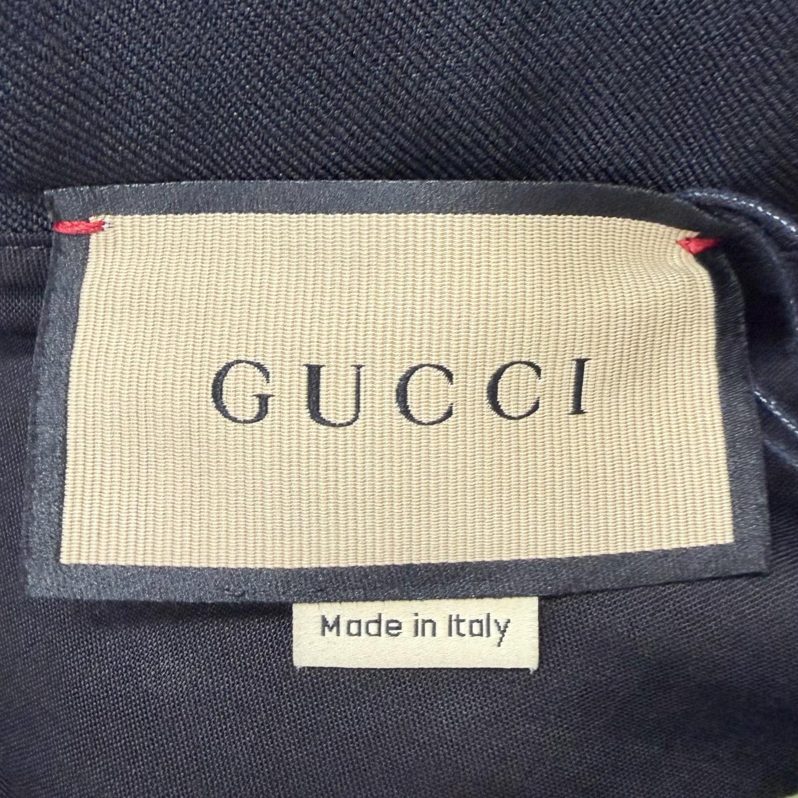 グッチ ロゴサイドストライプ ポリエステルパンツ