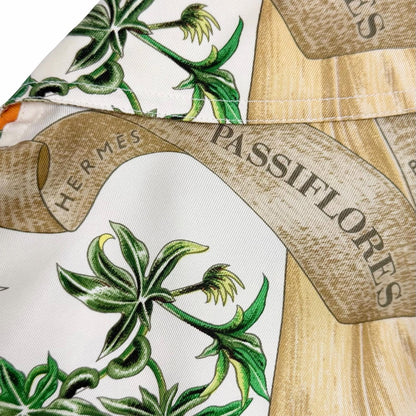 エルメス Passiflores Passion Flower シルクシャツ36