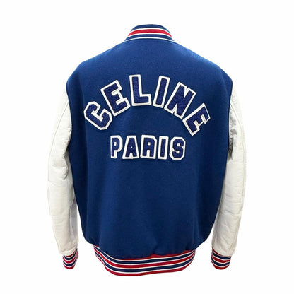 セリーヌ Stajan Classic Teddy Jacket トリオンフ ウールレザージャケット