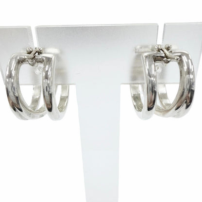 ティファニー Diagonal Hoop シルバー ピアス