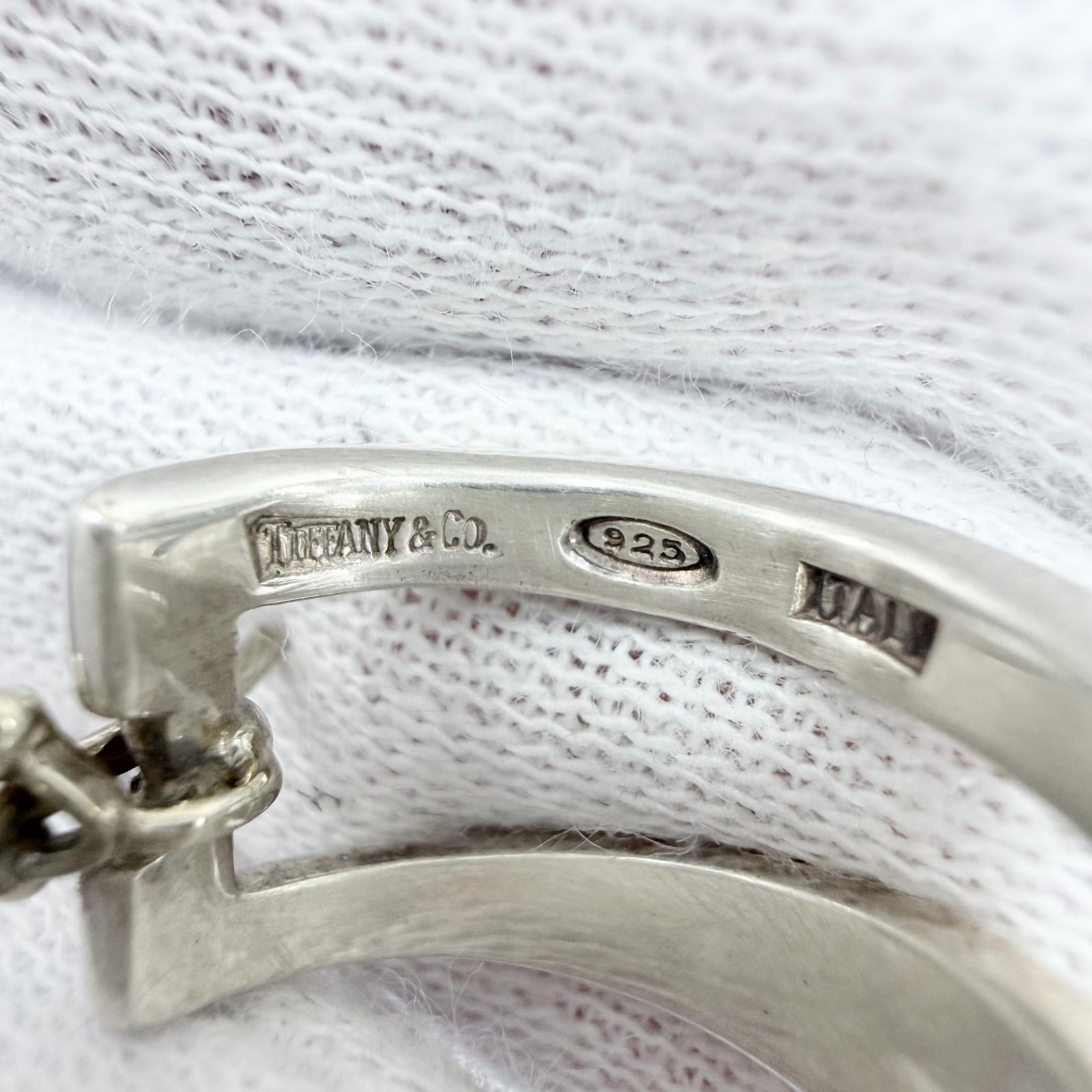 ティファニー Diagonal Hoop シルバー ピアス