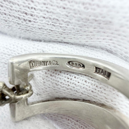 ティファニー Diagonal Hoop シルバー ピアス