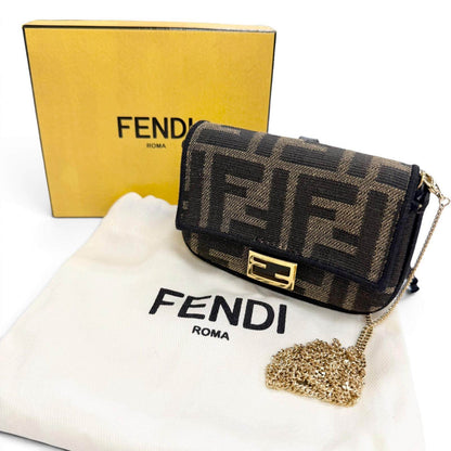 フェンディ ナノバケット FFロゴ ズッカ 2wayチェーンバッグ