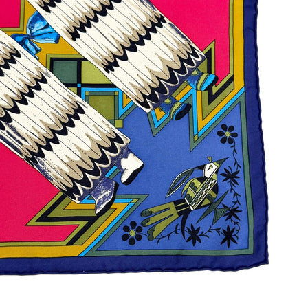 エルメス Kachinas Hopi tribe Kale シルクスカーフ 90