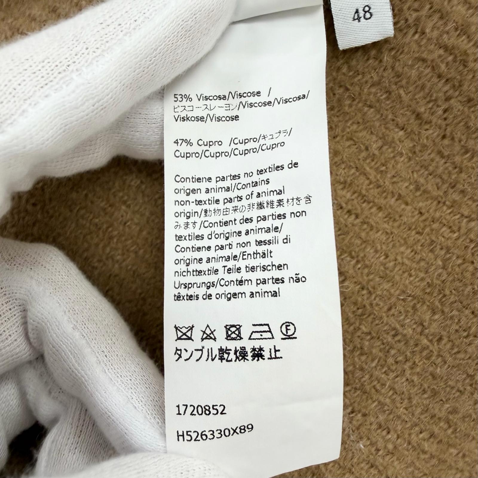 ロエベ アナグラム カーフレザー パッチワーク ウールジャケット